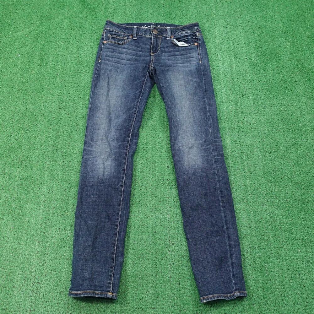 American Eagle Jeans Womens 4 Blue Super Stretch Skinny Medium Wash 28x30.5
